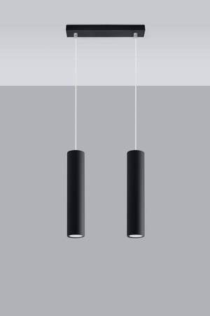 Lampa wisząca LAGOS 2 czarny (SL.0328) - Sollux