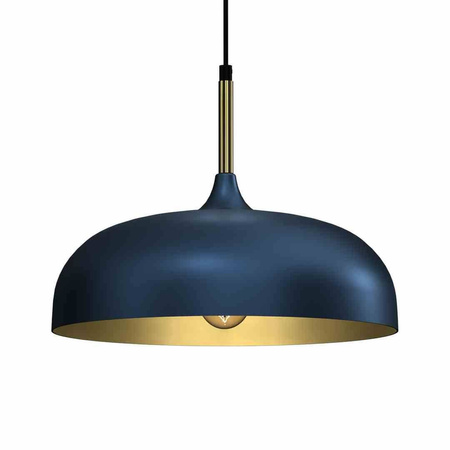 Lampa wisząca LINCOLN BLUE/GOLD 1xE27 35cm (MLP8033) - Milagro