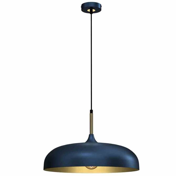 Lampa wisząca LINCOLN BLUE/GOLD 1xE27 45cm (MLP7901) - Milagro
