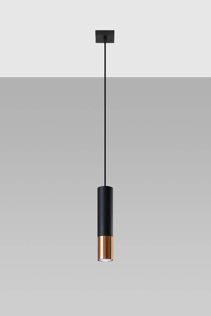 Lampa wisząca LOOPEZ 1 czarny/miedź (SL.0946) - Sollux