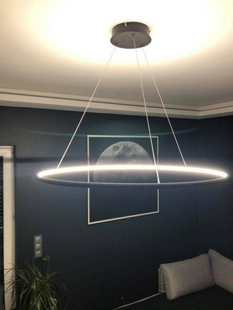 Lampa wisząca Ledowe Okręgi No.1 Φ60 cm in 3k 32W czarna Altavola Design (LA073/P_60_in_3k_32W_black) - ALTAVOLA DESIGN