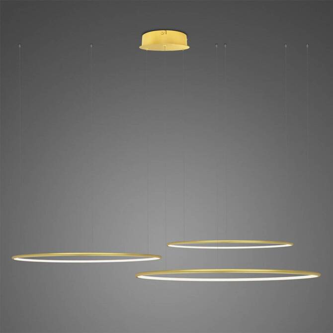 Lampa wisząca Ledowe Okręgi No.3  Φ80 cm in 3k  złota ściemnialna Altavola Design (LA075/CO3_80_in_3k_gold_dimm) - ALTAVOLA DESIGN