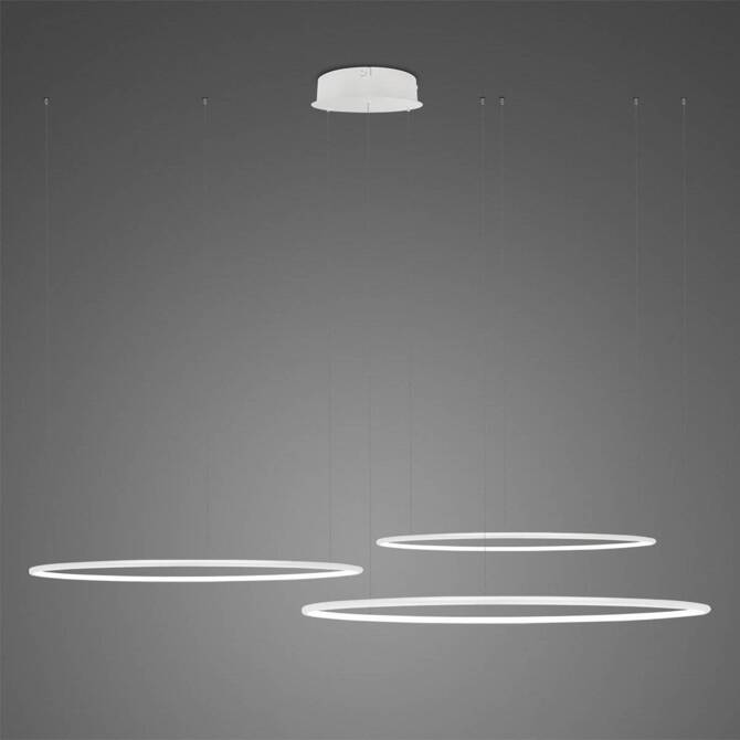 Lampa wisząca Ledowe Okręgi No.3  Φ80 cm in 4k  biała ściemnialna Altavola Design (LA075/CO3_80_in_4k_white_dimm) - ALTAVOLA DESIGN