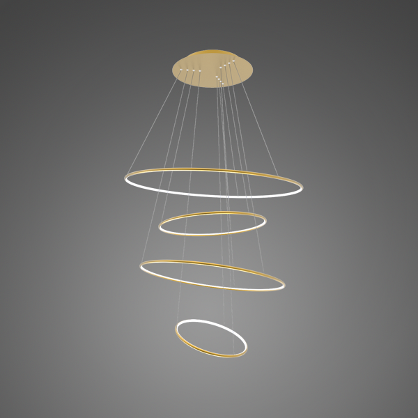 Lampa wisząca Ledowe okręgi No.4 Φ100 cm in 4k złota ściemnialna Altavola Design (LA084/P_100_in_4k_gold_dimm) - ALTAVOLA DESIGN