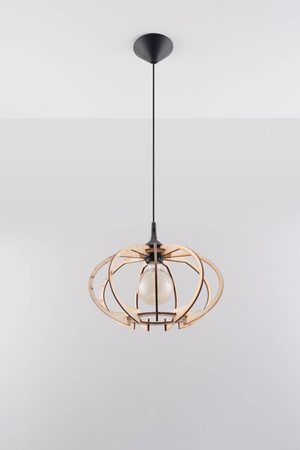 Lampa wisząca MANDELINO naturalne drewno (SL.0392) - Sollux