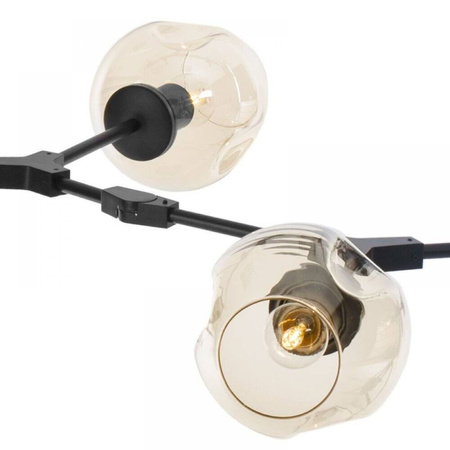 Lampa wisząca MODERN ORCHID-9 bursztynowo czarna 150 cm (ST-1232-9) - Step into Design