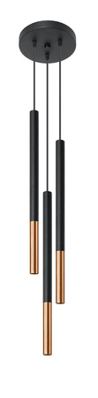 Lampa wisząca MOZAICA 3P czarny/miedź (SL.0890) - Sollux