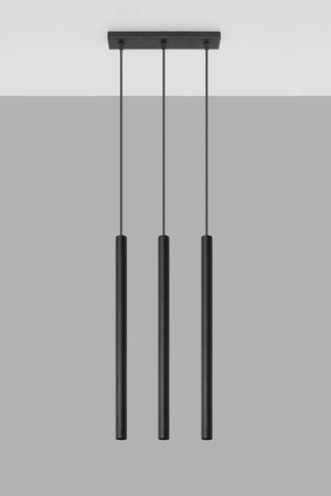 Lampa wisząca PASTELO 3 czarna (SL.0470) - Sollux