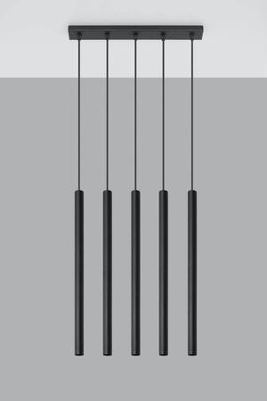 Lampa wisząca PASTELO 5 czarna (SL.0472) - Sollux