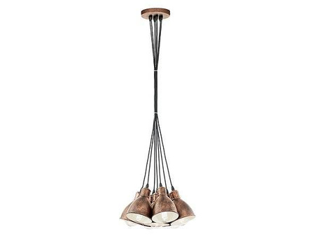 Lampa wisząca PRIDDY-1, E27x7 antyczny miedziany (49494 - Eglo) - żyrandol