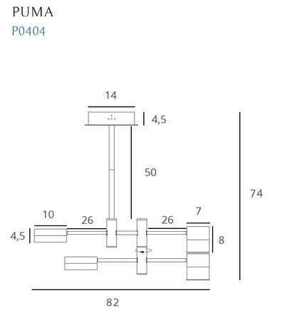 Lampa wisząca PUMA (P0404) - MAXlight