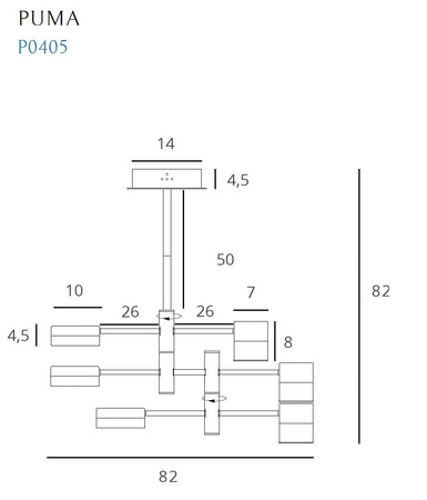 Lampa wisząca PUMA (P0405) - MAXlight