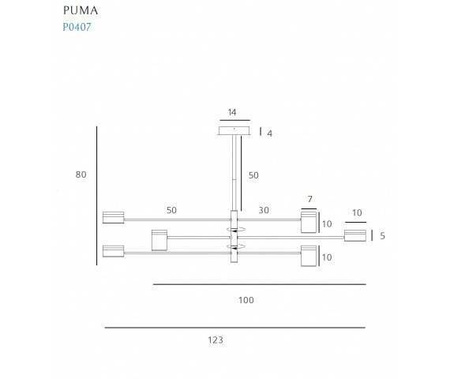 Lampa wisząca PUMA (P0407) - MAXlight