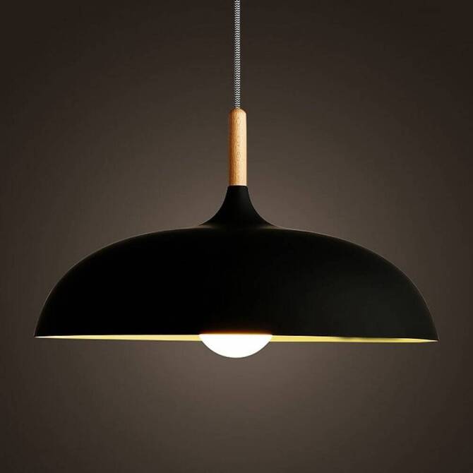 Lampa wisząca SAUCER czarna (ST-5219-black) - Step into Design