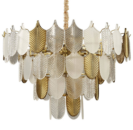 Lampa wisząca SECRET biało złota 80 cm (D824P-800) - Step into Design
