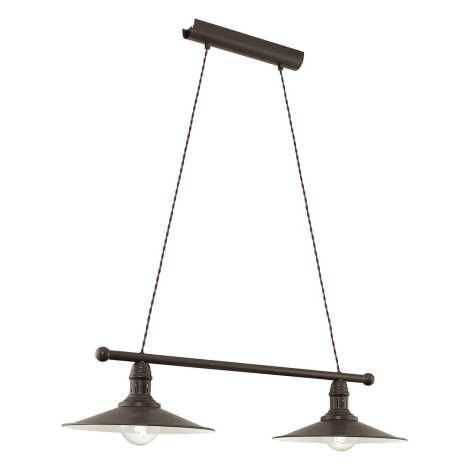 Lampa wisząca STOCKBURY 2 brąz (49457 - Eglo) - żyrandol