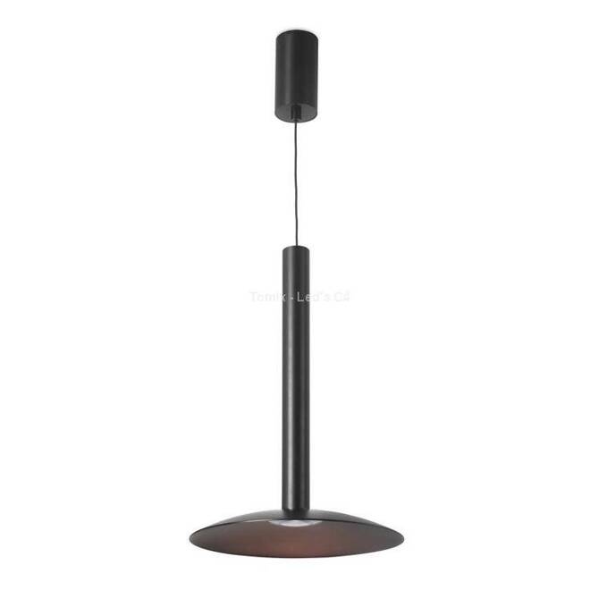 Lampa wisząca STYLUS czarna z brązowym kloszem (00-5480-05-CY) Leds - żyrandol