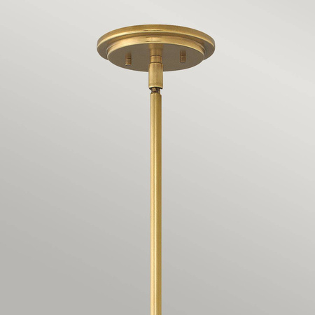 Lampa wisząca Somerset - 1 źródło światła - Opalowe szkło - Stary mosiądz (QN-SOMERSET-P-O-HB) - Quintiesse