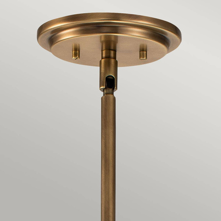 Lampa wisząca Somerset - 1 źródło światła - Przezroczyste szkło - Stary mosiądz (QN-SOMERSET-P-C-HB) - Quintiesse