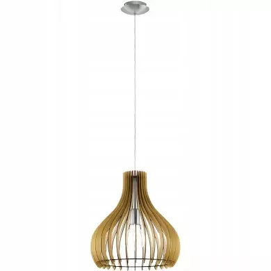 Lampa wisząca TINDORI drewniana (96258 - EGLO) - żyrandol