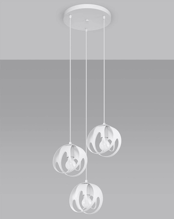 Lampa wisząca TULOS 3P biała (SL.1084) - Sollux