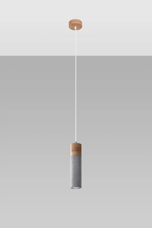 Lampa wisząca ZANE 1 szara (SL.0965) - Sollux