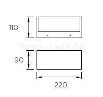 Lampa zewnętrzna, kinkiet NEMESIS kol. BIAŁY (05-9649-14-T2) - Leds-C4