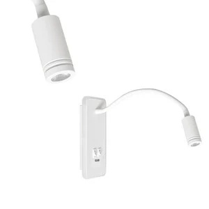 Lampka nocna BASE 8W+2W WHITE (ML6353) - Milagro