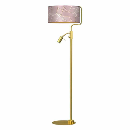 Lampka podłogowa ZIGGY PINK Gold/Pink 1xE27 + 1x mini GU10 (MLP7593) - Milagro