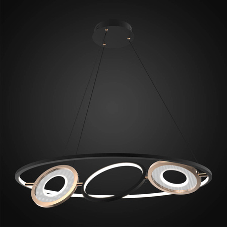 Ledowa lampa wisząca Seppia No.3 Altavola Design (LA115/P_85_1+3_3k_black_gold) - ALTAVOLA DESIGN