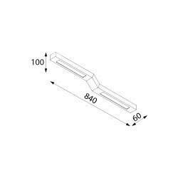 MAFUR P1B/Z7 kinkiet LED 18W/1746lm/4000K, 230V, srebrny aluminiowy (mat struktura) RAL 9006 (T143/P1B/Z7/101/4000K) - Cleoni