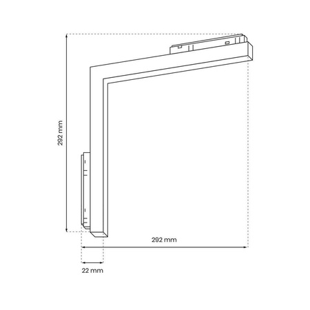 MAGNETIC TRACK L-DOWN 24W 4000K (ML7166) - Milagro