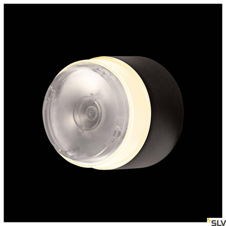 MANA BASIS WL, wewnętrzna oprawa ścienna LED, okrągła, kolor antracytowy, przełącznik CCT, 2700/3000 K (1004657) - SLV