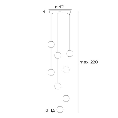 MAXLIGHT P0481 LAMPA WISZĄCA NOBILE VIII