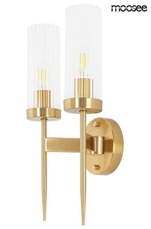 MOOSEE lampa ścienna TORCH TWIN złota (MSE010400199) - Moosee