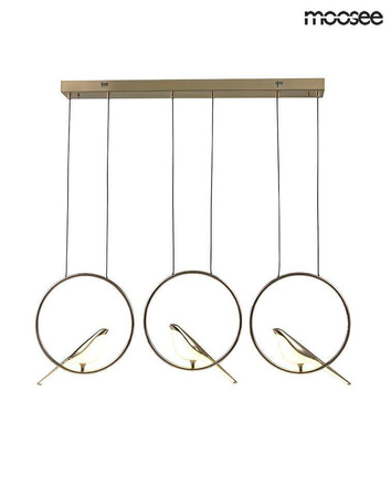 MOOSEE lampa wisząca BIRD LINE złota (MSE010100295) - Moosee