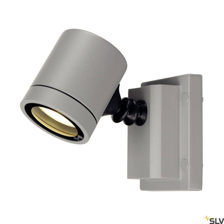 MYRA WALL, lampa ścienna i sufitowa outdoor, jednopunktowa, QPAR51, IP55, srebrnoszara, maks.50W (233104) - SLV