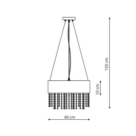 Madryt lampa wisząca czarna (LP-81458/1P BK) - Light Prestige