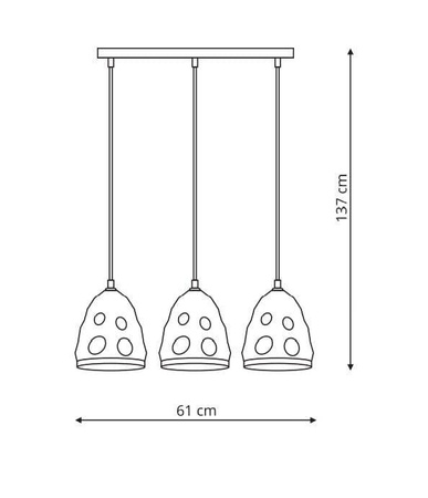 Melt 3 lampa wisząca (LP-126/3L) - Light Prestige