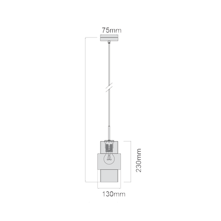 Miele wisząca dymna długa (LP-866/1P L SM/GD) - Light Prestige