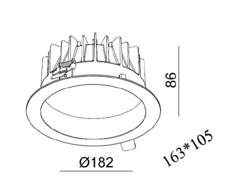 Mistic Lighting oprawa sufitowa łazienkowa LED Eyeround 19W 3000K wpuszczana biała MSTC-05411050