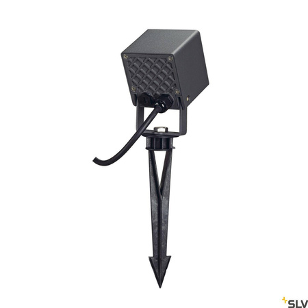 NAUTILUS, lampa wbijana w grunt outdoor, LED, 3000K, IP65, kwadratowa, antracytowa, 9W (231035) - SLV
