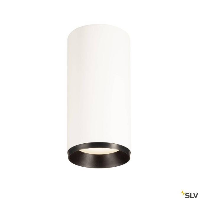 NUMINOS® CL DALI L, wewnętrzna oprawa sufitowa natynkowa LED, biała/czarna 4000 K 60° (1004624) - SLV