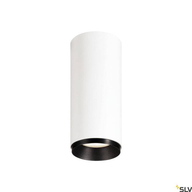 NUMINOS® CL PHASE S, wewnętrzna oprawa sufitowa natynkowa LED, biała/czarna 4000 K 24° (1004142) - SLV