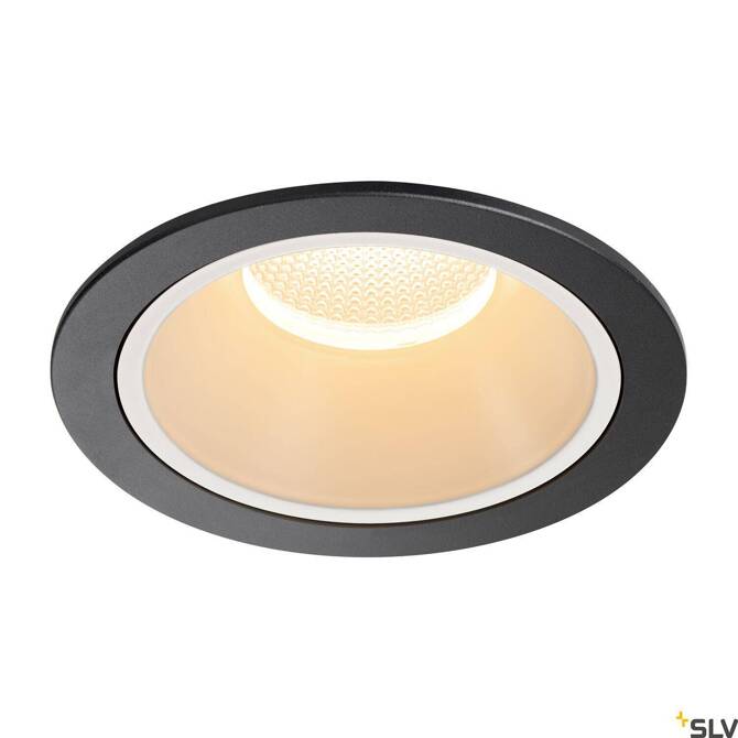 NUMINOS® DL XL, wewnętrzna oprawa sufitowa wpuszczana LED, czarna/biała, 2700 K 20° (1003986) - SLV