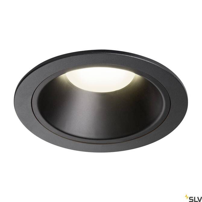 NUMINOS® DL XL, wewnętrzna oprawa sufitowa wpuszczana LED, czarna/czarna 4000 K 40° (1004036) - SLV