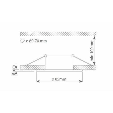 Oczko sufitowe okrągłe IP44 Black (EKZ299) - Eko-Light