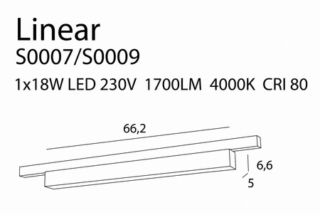 Oprawa do szynoprzewodu LINEAR biała (S0009) - MAXlight