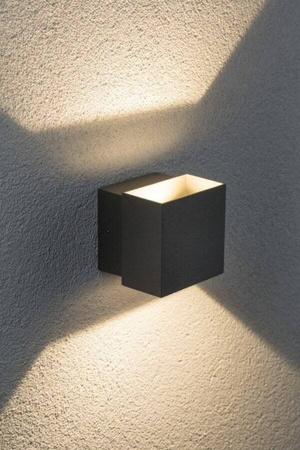 Oprawa elewacyjna Cybo LED 2x3W 230V IP65 kwadratowy 100x100mm Szary Aluminium (PL18002) - Paulmann