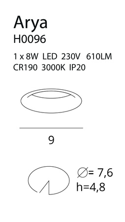 Oprawa halogenowa ARYA (H0096) - MAXlight
